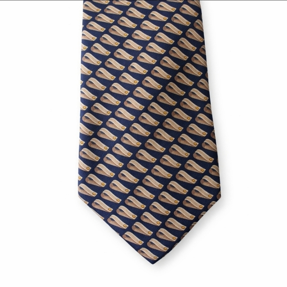 Gucci Other - Gucci 100% Silk Men’s Tie Blue Beige Gold Abstract Pattern Made in Italy Vintage